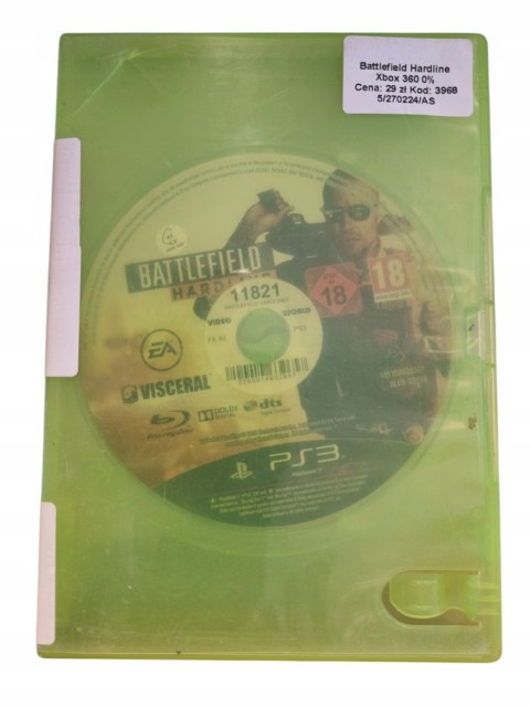 Battlefield Hardline Sony PlayStation 3 (PS3) Gra na Płycie Battlefield Hardline Sony PlayStation 3 (PS3) Gra na Płycie