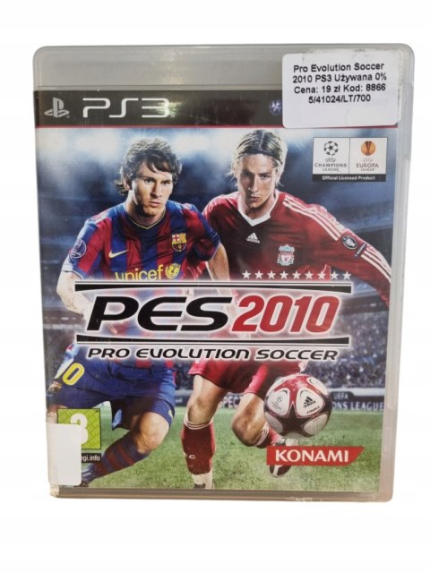 PES 2010 Sony PlayStation 3 Gra na Płycie PES 2010 Sony PlayStation 3 Gra na Płycie