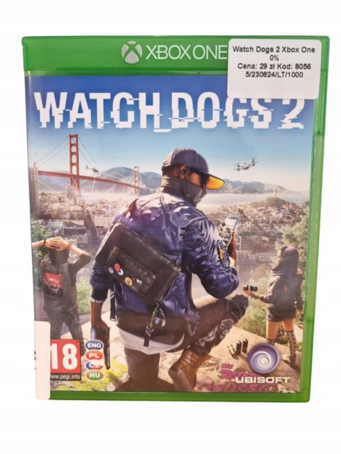 Watch Dogs 2 Microsoft Xbox One Gra na Płycie Watch Dogs 2 Microsoft Xbox One Gra na Płycie