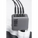 Ładowarka sieciowa do telefonu Forcell F-Energy GaN 3 x USB C + USB A QC4.0 PD 5A 100W VT-46 szara