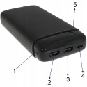 Forever power bank TB-100M 10000 mAh czarny