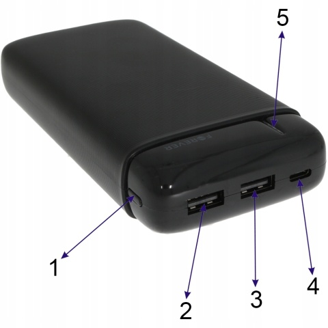 Forever power bank TB-100M 10000 mAh czarny