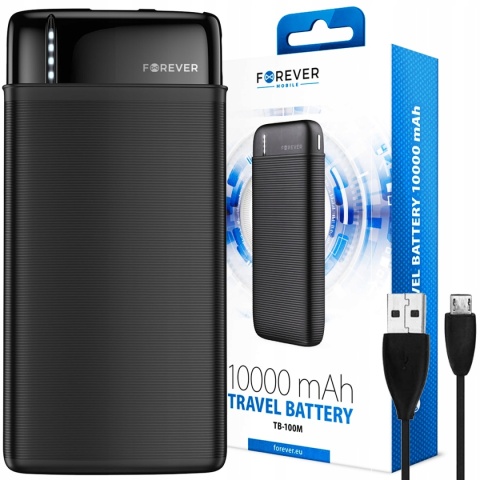 Forever power bank TB-100M 10000 mAh czarny