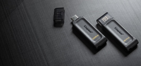 Kingston pendrive 128GB USB-C DT70 czarny