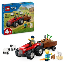 LEGO City - Czerwony traktor z przyczepą i owcą 60461