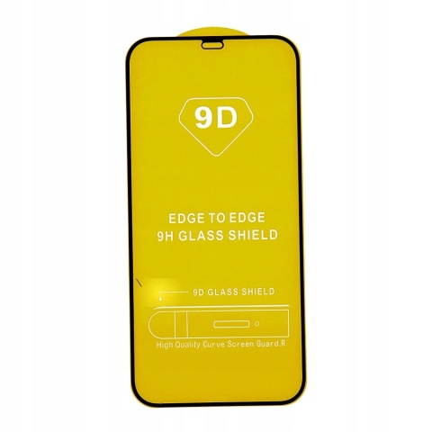 Szkło hartowane 9D do iPhone 15 6,1 / 16 6,1 czarna ramka