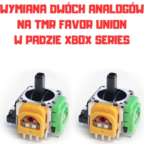 Wymiana Dwóch Analogów w Padzie Xbox Series 1914 na Magnetyczne TMR Favor Union
