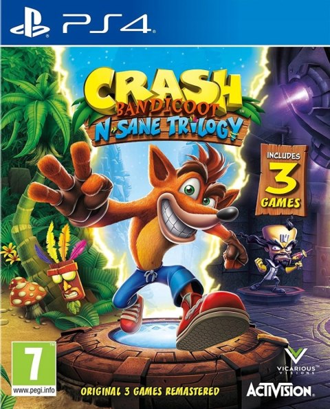 Crash Bandicoot N'Sane Trilogy Trylogia PS4 Nowa Gra na Płycie w Folii Crash Bandicoot N'Sane Trilogy Trylogia PS4 Nowa Gra na Płycie w Folii