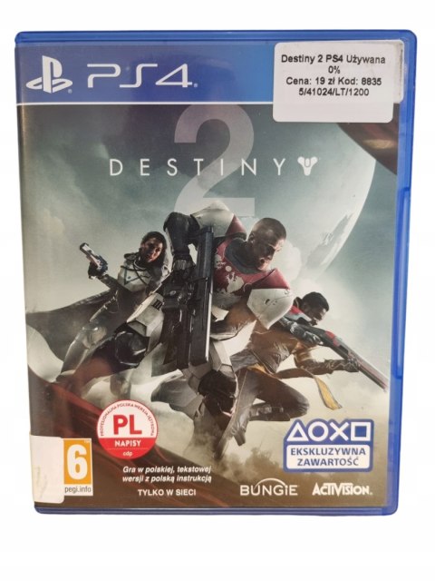 DESTINY 2 PS4 PLAYSTATION 4 GRA NA PŁYCIE DESTINY 2 PS4 PLAYSTATION 4 GRA NA PŁYCIE