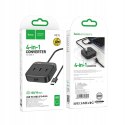 HOCO adapter HUB 4w1 USB do USB2.0*3+RJ45 100 Mbps