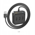 HOCO adapter HUB 4w1 USB do USB2.0*3+RJ45 100 Mbps