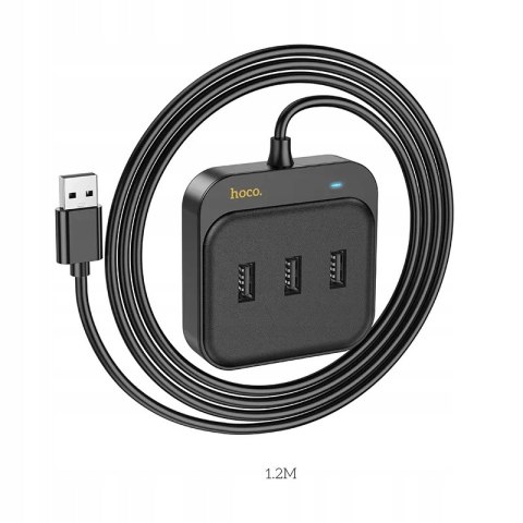HOCO adapter HUB 4w1 USB do USB2.0*3+RJ45 100 Mbps HOCO adapter HUB 4w1 USB do USB2.0*3+RJ45 100 Mbps