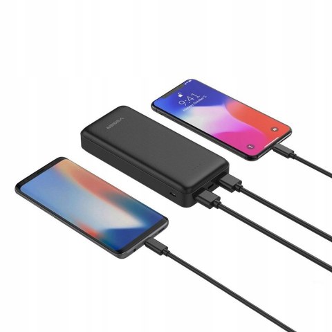 Powerbank VEGER A20 DUŻY POJEMNY 20000 mAh ładowarka 2x USB USB typ C LED Powerbank VEGER A20 DUŻY POJEMNY 20000 mAh ładowarka 2x USB USB typ C LED