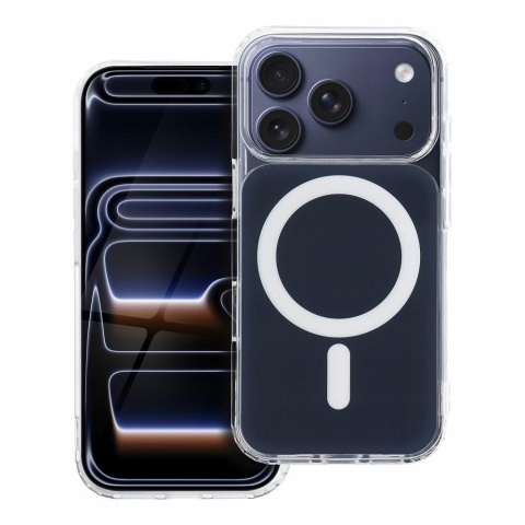 Futerał do iPhone 17 PRO MAX Clear Fusion Mag Cover zgodny z MagSafe granatowy