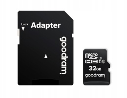 GOODRAM Karta pamięci microSD 32GB 100MB/s class 10 UHS I z adapterem SD