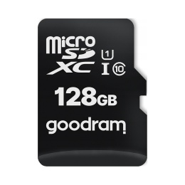 Karta Pamięci GOODRAM microSD 128GB CLASS 10 UHS I 100MB/s z adapterem SD