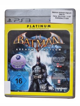 BATMAN ARKHAM ASYLUM PS3 Playstation 3 Używana