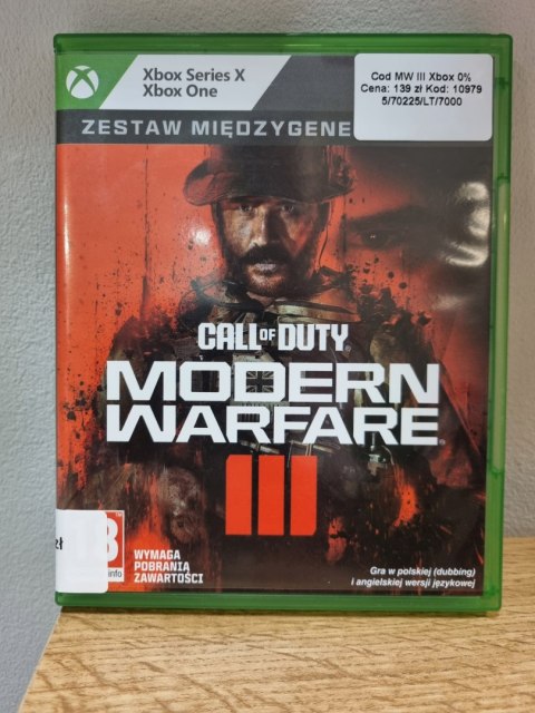 Call of Duty Modern Warfare III Xbox one Series X Używana Call of Duty Modern Warfare III Xbox one Series X Używana
