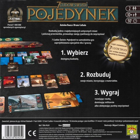 Gra planszowa REBEL 7 Cudów Świata: Pojedynek Gra planszowa REBEL 7 Cudów Świata: Pojedynek