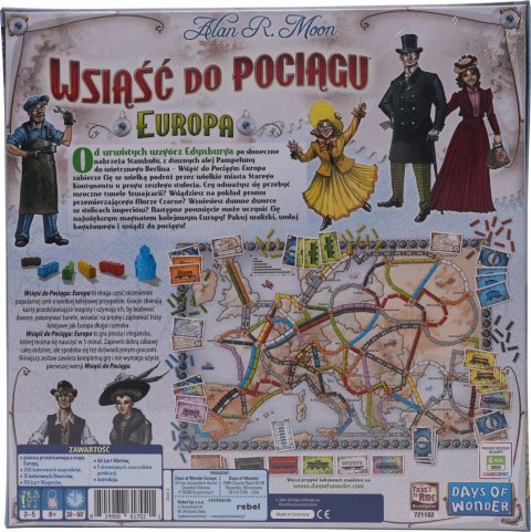Gra planszowa REBEL Wsiąść do Pociągu: Europa Gra planszowa REBEL Wsiąść do Pociągu: Europa