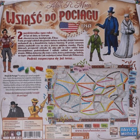 Gra planszowa REBEL Wsiąść do Pociągu: USA Gra planszowa REBEL Wsiąść do Pociągu: USA