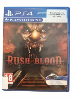 Until Dawn Rush of Blood VR PS4 PlayStation 4 Używane