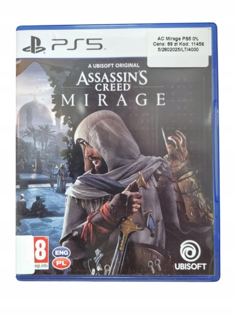 Assassin's Creed Mirage PS5 Playstation 5 Używana Assassin's Creed Mirage PS5 Playstation 5 Używana