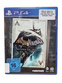 Batman Return to Arkham PS4 PlayStation 4 Używana