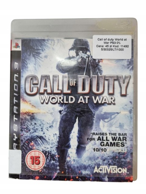 CALL OF DUTY WORLD AT WAR PS3 Playstation 3 Używana CALL OF DUTY WORLD AT WAR PS3 Playstation 3 Używana