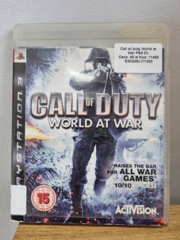 CALL OF DUTY WORLD AT WAR PS3 Playstation 3 Używana
