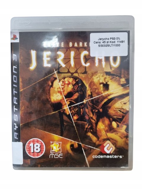 Clive Barker's Jericho PS3 Playstation 3 Używana Clive Barker's Jericho PS3 Playstation 3 Używana
