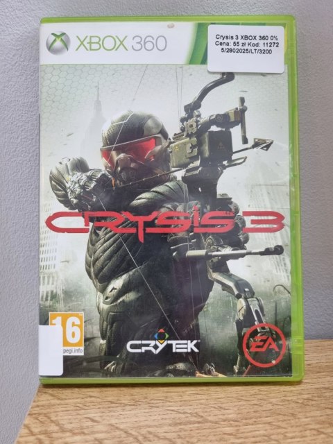 Crysis 3 Xbox 360 Używana Crysis 3 Xbox 360 Używana