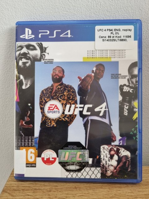 EA Sports UFC 4 Playstation 4 PS4 Używana EA Sports UFC 4 Playstation 4 PS4 Używana