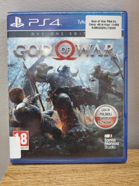 GOD OF WAR PS4 Playstation 4 Używana GOD OF WAR PS4 Playstation 4 Używana