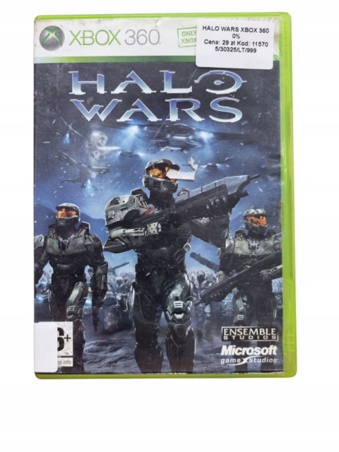 Halo Wars Xbox 360 Używana Halo Wars Xbox 360 Używana