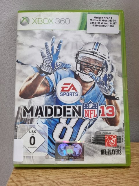 Madden NFL 13 Xbox 360 Używana Madden NFL 13 Xbox 360 Używana
