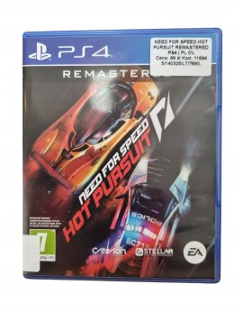 Need For Speed Hot Pursuit Remastered Playstation 4 PS4 Używana