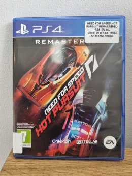 Need For Speed Hot Pursuit Remastered Playstation 4 PS4 Używana