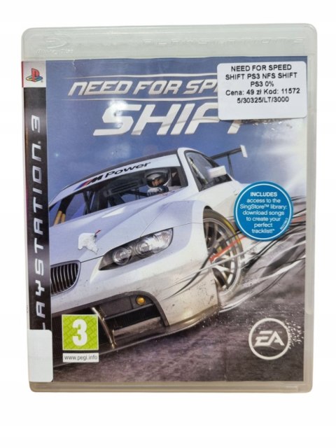 Need For Speed Shift Playstation 3 PS3 Używana