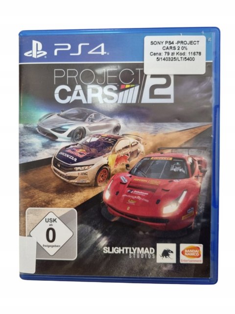 Project CARS 2 Playstation 4 PS4 Używana Project CARS 2 Playstation 4 PS4 Używana