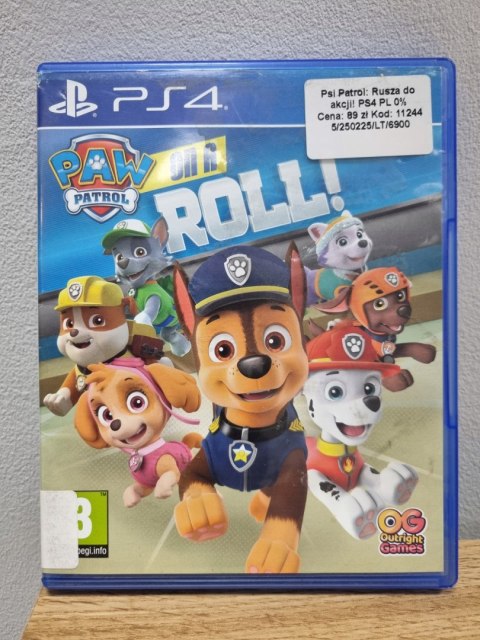 Psi Patrol Paw Patrol: On a Roll! Playstation 4 PS4 Używana Psi Patrol Paw Patrol: On a Roll! Playstation 4 PS4 Używana