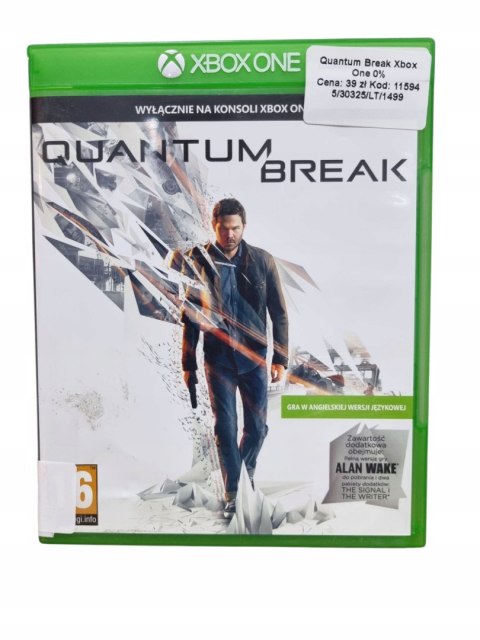 Quantum Break Xbox ONE Używana