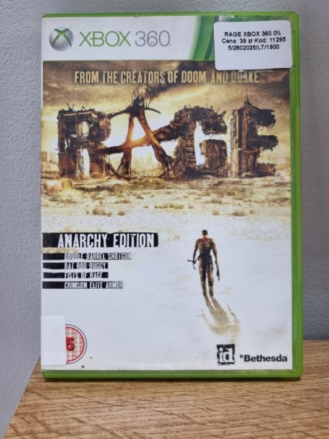 RAGE Xbox 360 Używana RAGE Xbox 360 Używana