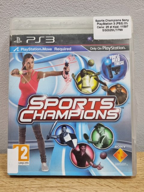 SPORTS CHAMPIONS Playstation 3 PS3 Używana SPORTS CHAMPIONS Playstation 3 PS3 Używana