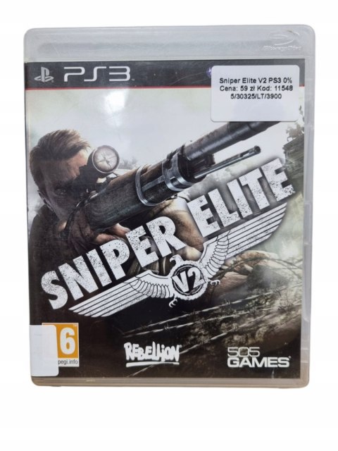 Sniper Elite V2 Playstation 3 PS3 Używana