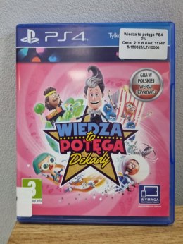 Wiedza to Potęga: Dekady Playstation 4 PS4 Używana