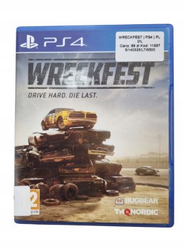 Wreckfest Playstation 4 PS4 Używana