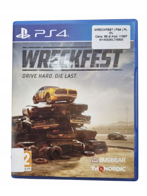 Wreckfest Playstation 4 PS4 Używana Wreckfest Playstation 4 PS4 Używana