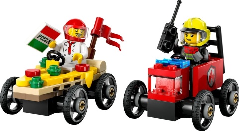 LEGO CITY Zestaw wyścigówek: pizza kontra wóz strażacki 60458 LEGO CITY Zestaw wyścigówek: pizza kontra wóz strażacki 60458