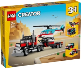 LEGO CREATOR Ciężarówka z platformą i helikopterem 31146